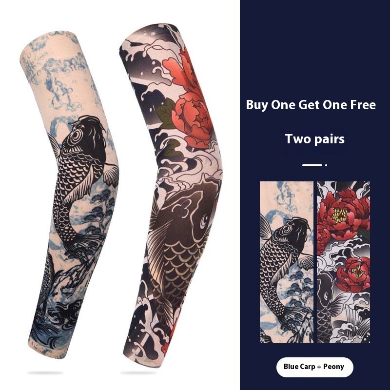 Summer Sunscreen Tattoo Sleeves, Floral Arm Sleeves