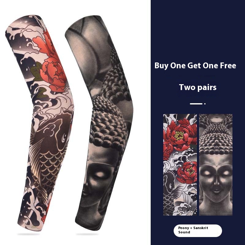 Summer Sunscreen Tattoo Sleeves, Floral Arm Sleeves