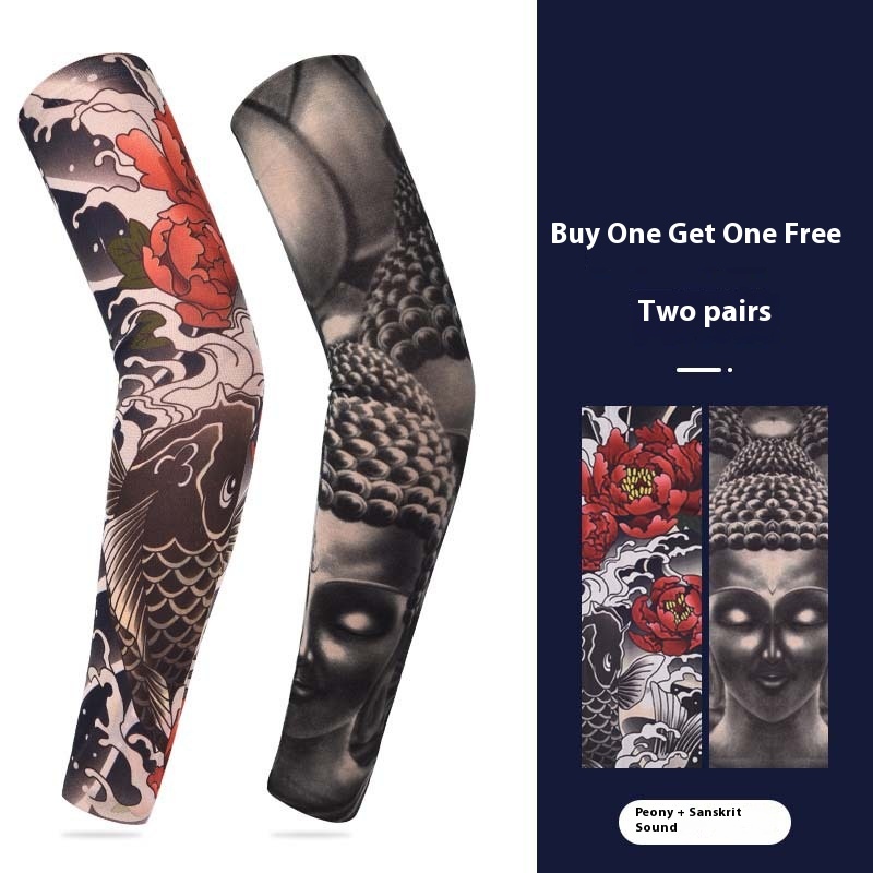 Summer Sunscreen Tattoo Sleeves, Floral Arm Sleeves
