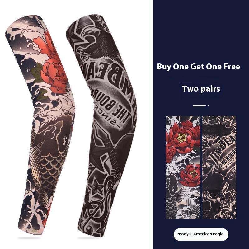 Summer Sunscreen Tattoo Sleeves, Floral Arm Sleeves