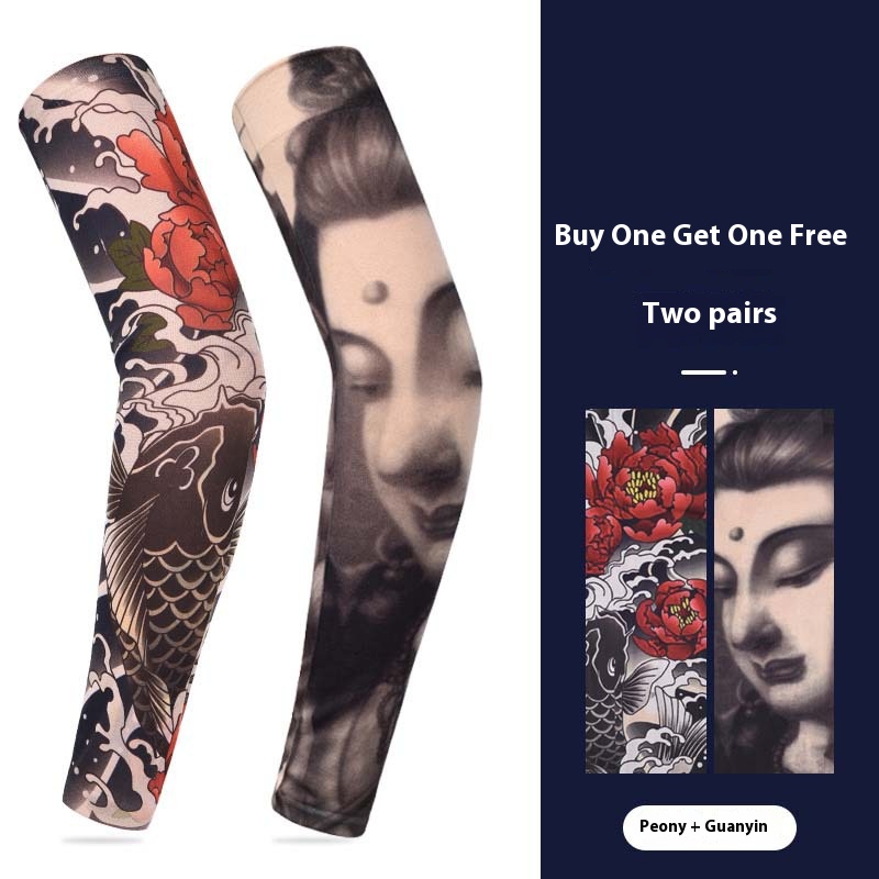 Summer Sunscreen Tattoo Sleeves, Floral Arm Sleeves