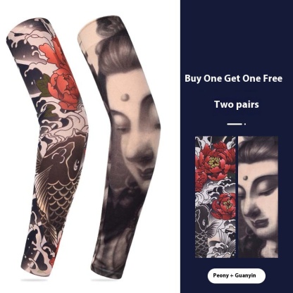 Summer Sunscreen Tattoo Sleeves, Floral Arm Sleeves