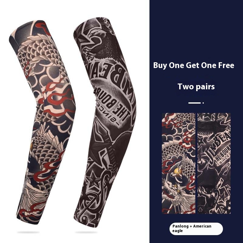 Summer Sunscreen Tattoo Sleeves, Floral Arm Sleeves