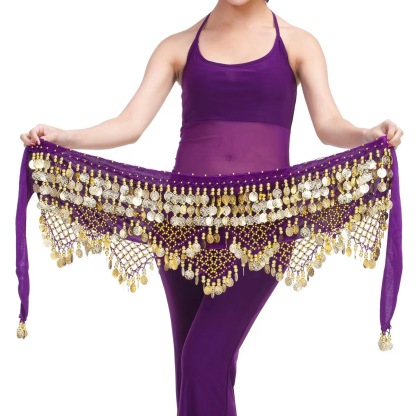 Belly Dance Waist Chain: Three Straight Two Angular Belt