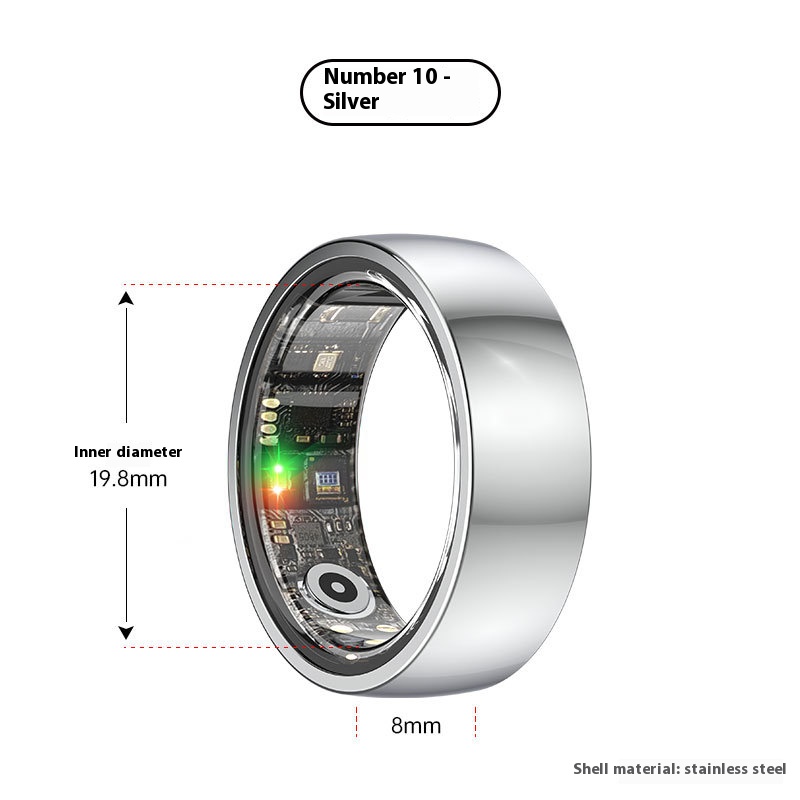 Heart rate, blood pressure, blood oxygen monitoring, photo-taking, sleep tracking, step counting, remote care, waterproof, swimming, smart ring.