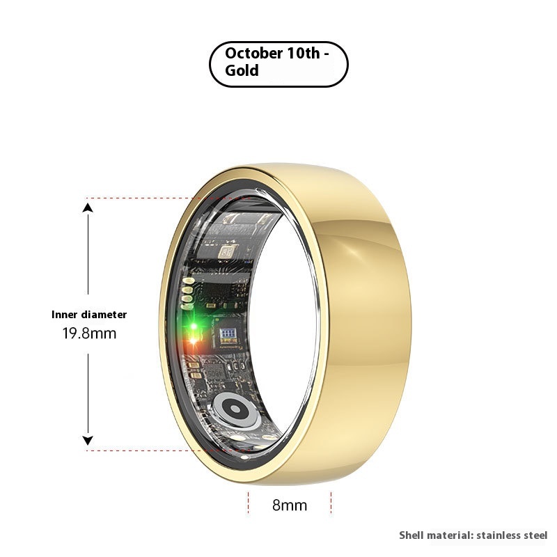 Heart rate, blood pressure, blood oxygen monitoring, photo-taking, sleep tracking, step counting, remote care, waterproof, swimming, smart ring.