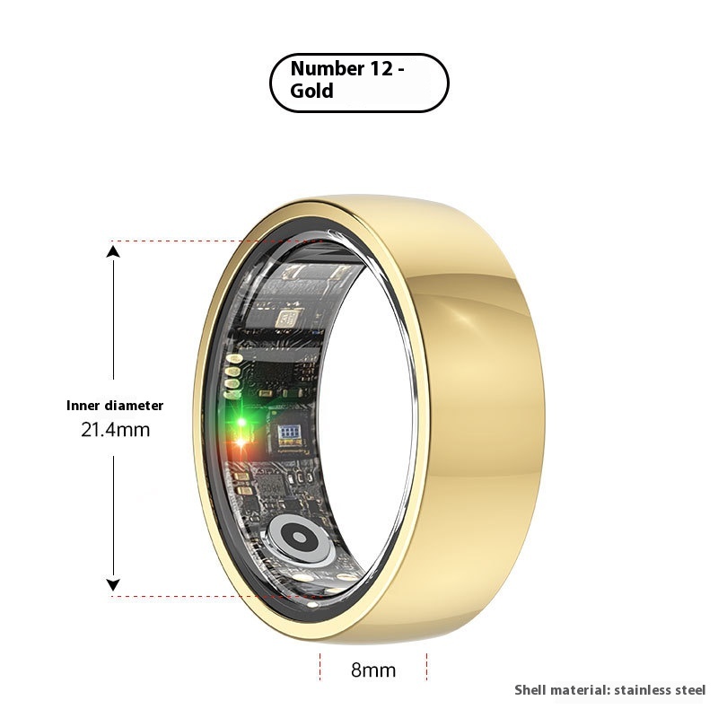 Heart rate, blood pressure, blood oxygen monitoring, photo-taking, sleep tracking, step counting, remote care, waterproof, swimming, smart ring.