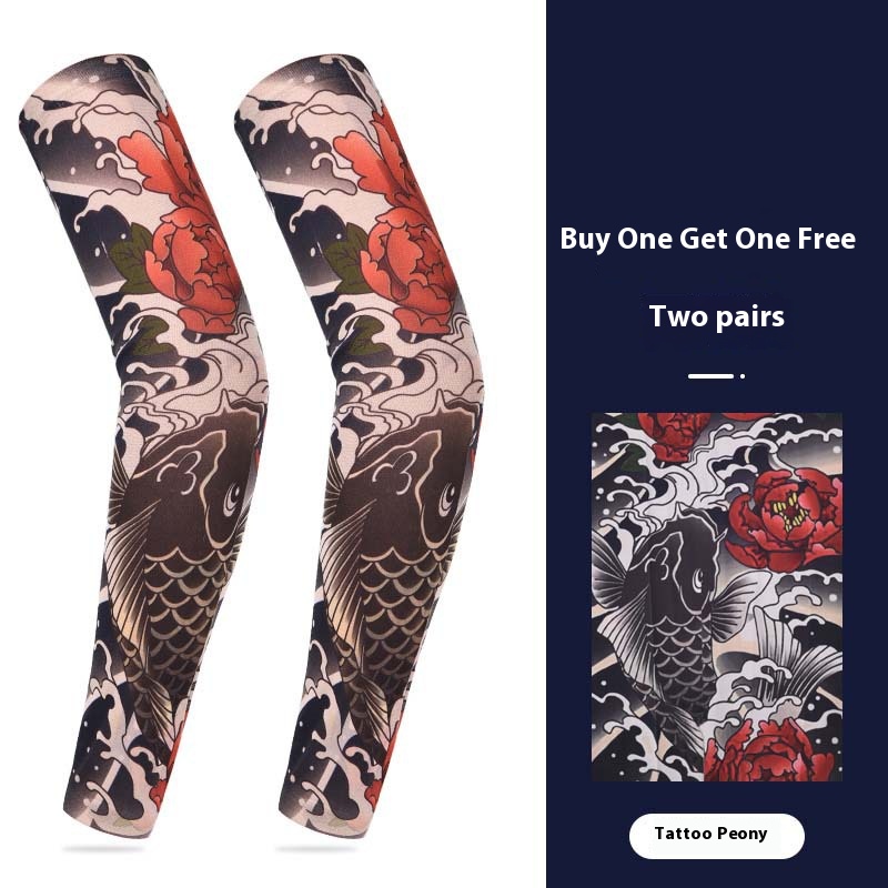 Summer Sunscreen Tattoo Sleeves, Floral Arm Sleeves