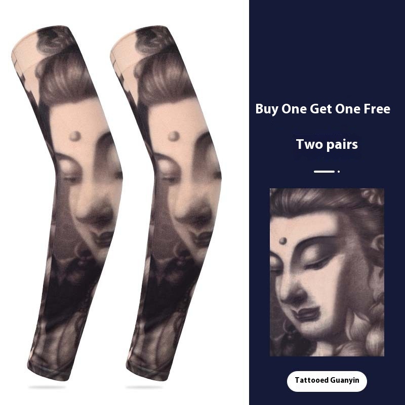 Summer Sunscreen Tattoo Sleeves, Floral Arm Sleeves