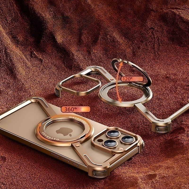 Edgeless Z-Fold Magnetic Rotating Stand Case