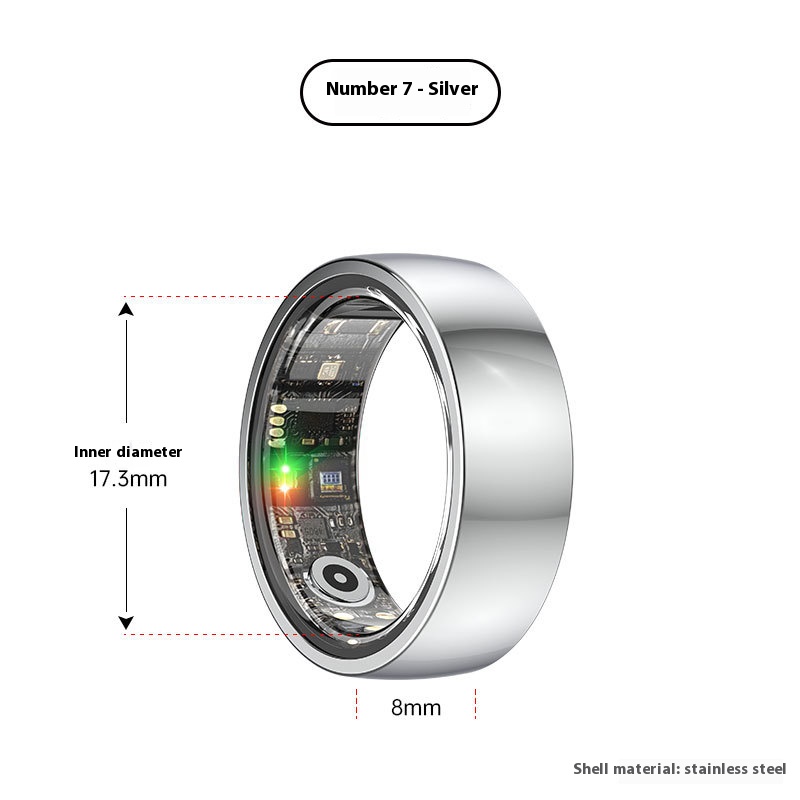 Heart rate, blood pressure, blood oxygen monitoring, photo-taking, sleep tracking, step counting, remote care, waterproof, swimming, smart ring.