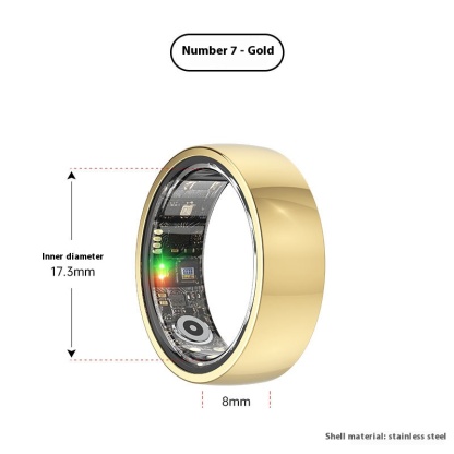 Heart rate, blood pressure, blood oxygen monitoring, photo-taking, sleep tracking, step counting, remote care, waterproof, swimming, smart ring.