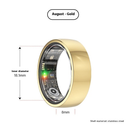 Heart rate, blood pressure, blood oxygen monitoring, photo-taking, sleep tracking, step counting, remote care, waterproof, swimming, smart ring.