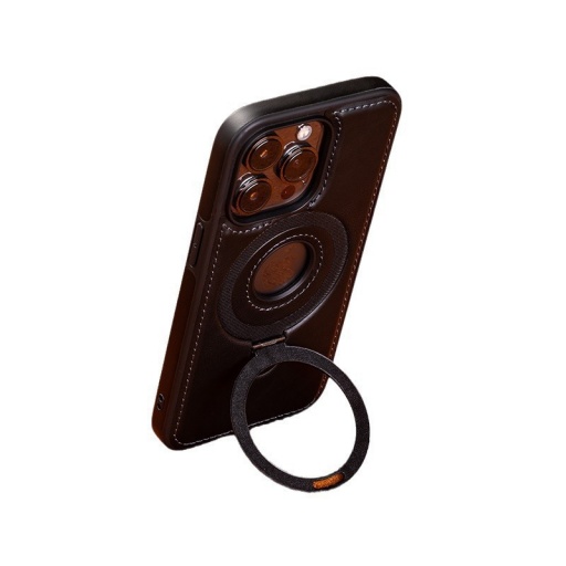 Genuine Leather Magnetic Stand Case for iPhone