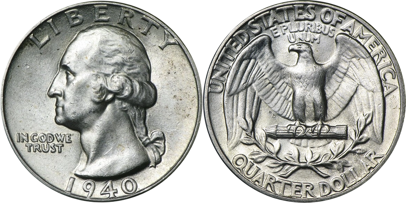 1932~1941 Washington Silver Quarter Proof 9PC