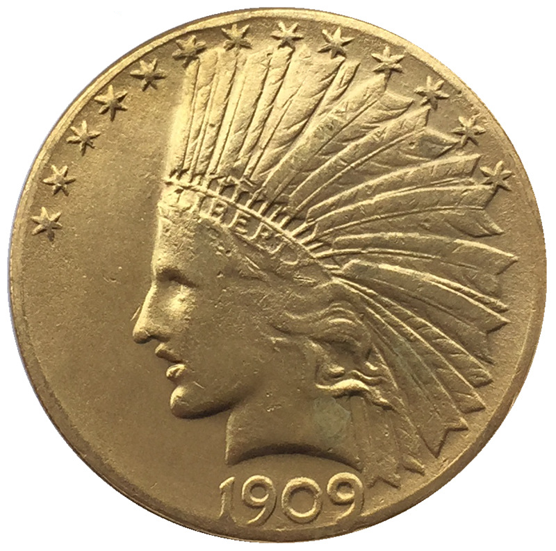 1908-1916 D $10 Indian Head Gold Eagle Coin