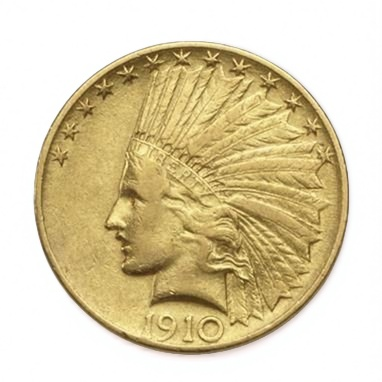 1908-1916 D $10 Indian Head Gold Eagle Coin
