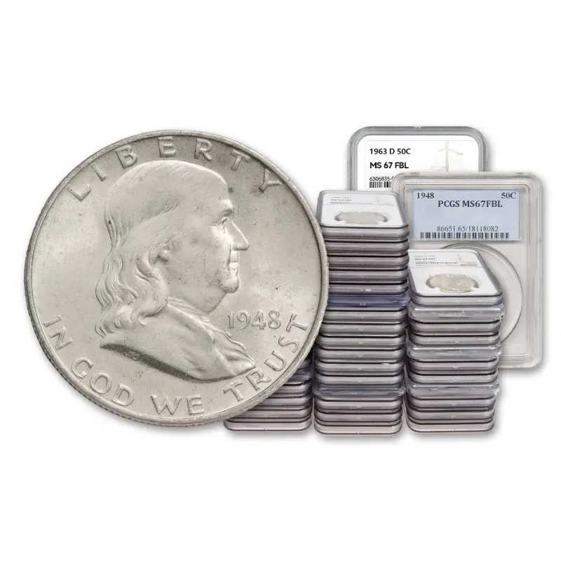 🔥Only the Last 30 Sets Left🔥1948-1963 Franklin Half Dollars 16-Piece Set NGC Graded MS67
