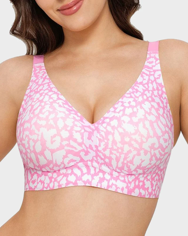 Wireless Leopard V-Neck Contour Bra（副本）