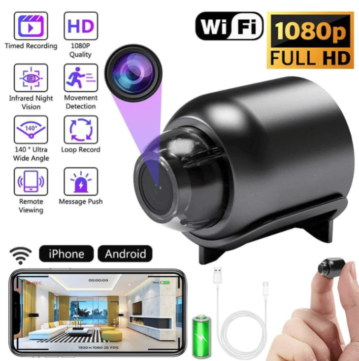 💥Mini Hidden Night Vision Camera 💯1-Second Setup 📱Real-Time Remote Monitoring🌙HD Night Clarity