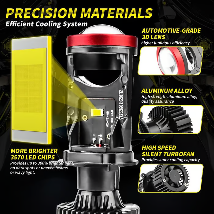 🚗Upgrade your ride with the Y7D H4 LED Car Light 6000K 50W 4800LM Conversion Kit for High/Low Beams/Single-Piece Installation💡🔥 No modifications needed—easy installation!