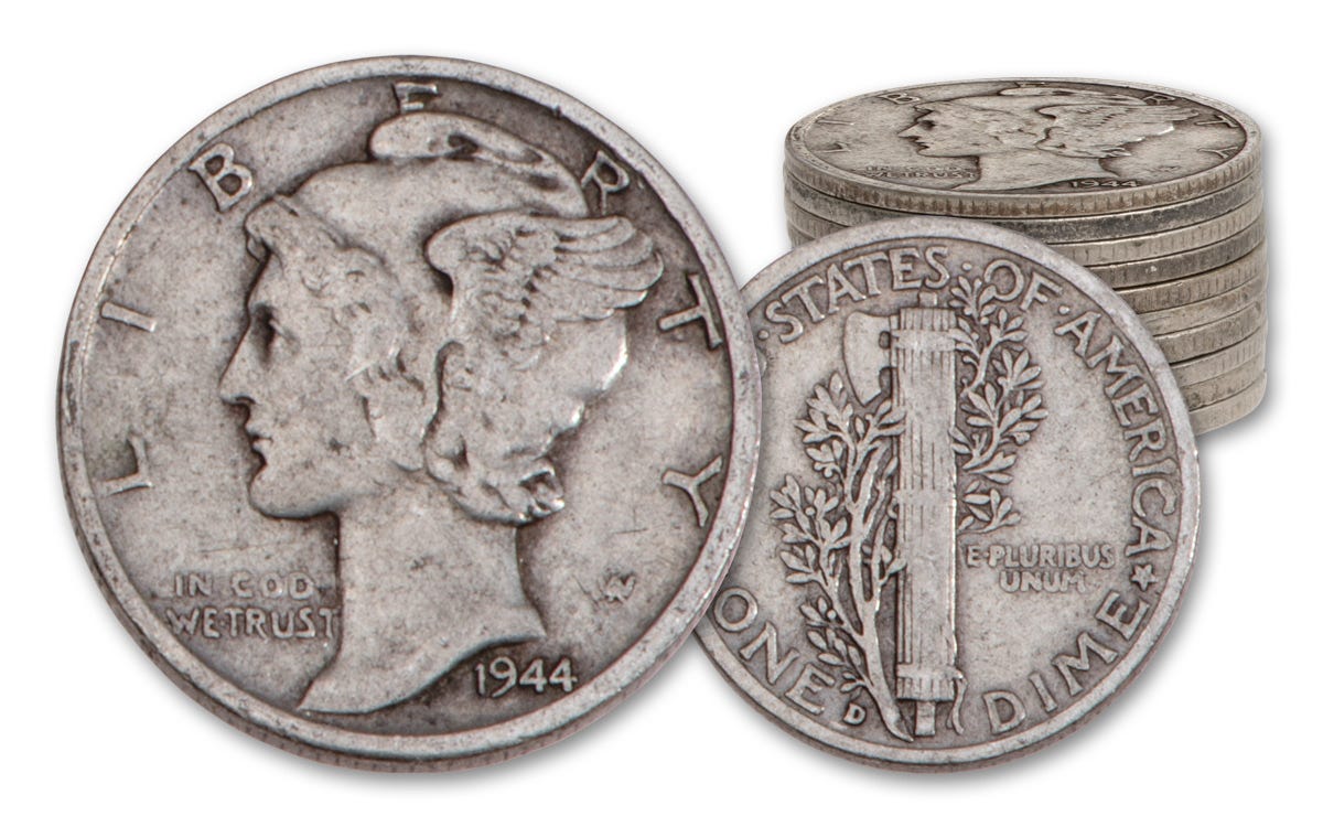 1916-1945 10 Cent Mercury Silver