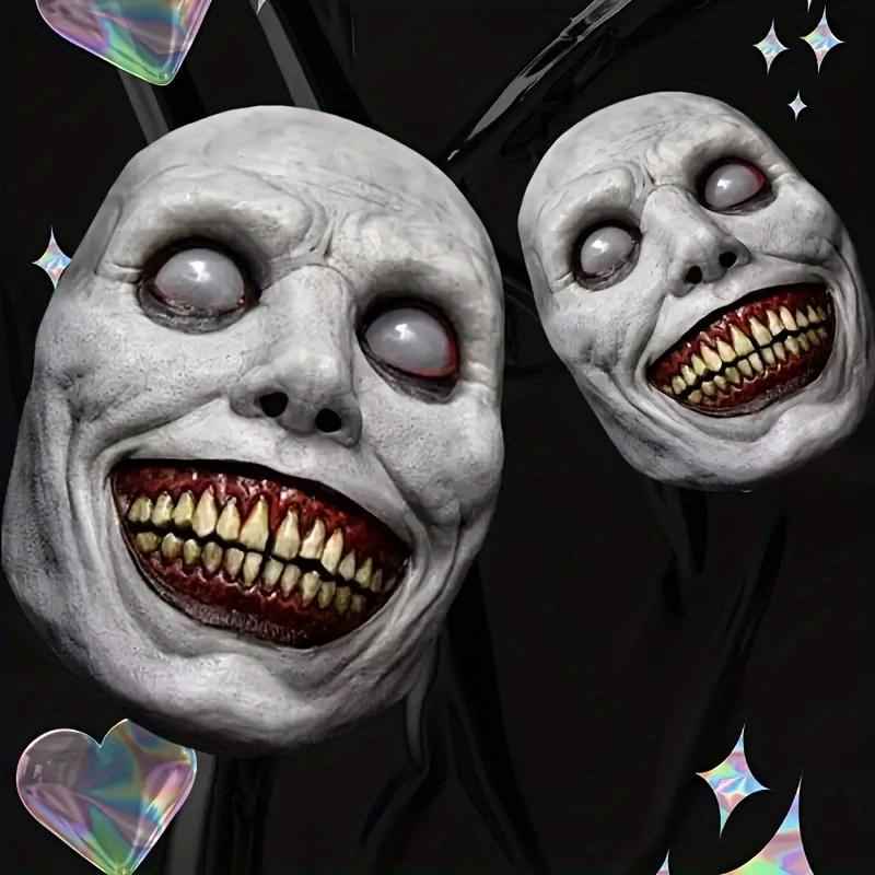 Scary Zombie Mask Set 🎭 Halloween Costume Accessory | Creepy Clown & Demon Design 👹 Lightweight & Breathable Plastic | Haunted House Party Essential 🎃