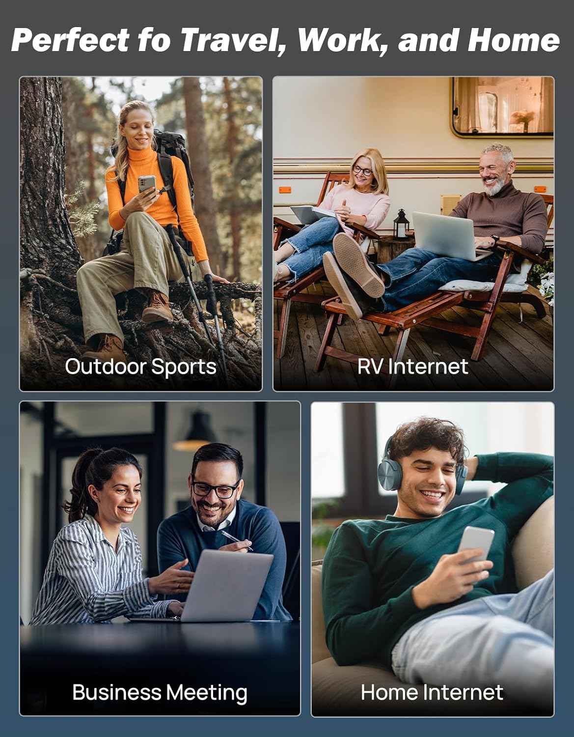 Joytutus 4G LTE Portable WiFi Router 150Mbps USB Modem Unlocked Travel Mobile Hotspot Router for Desktop PC/Notebook/TV/Power Bank (No Include SIM Card)