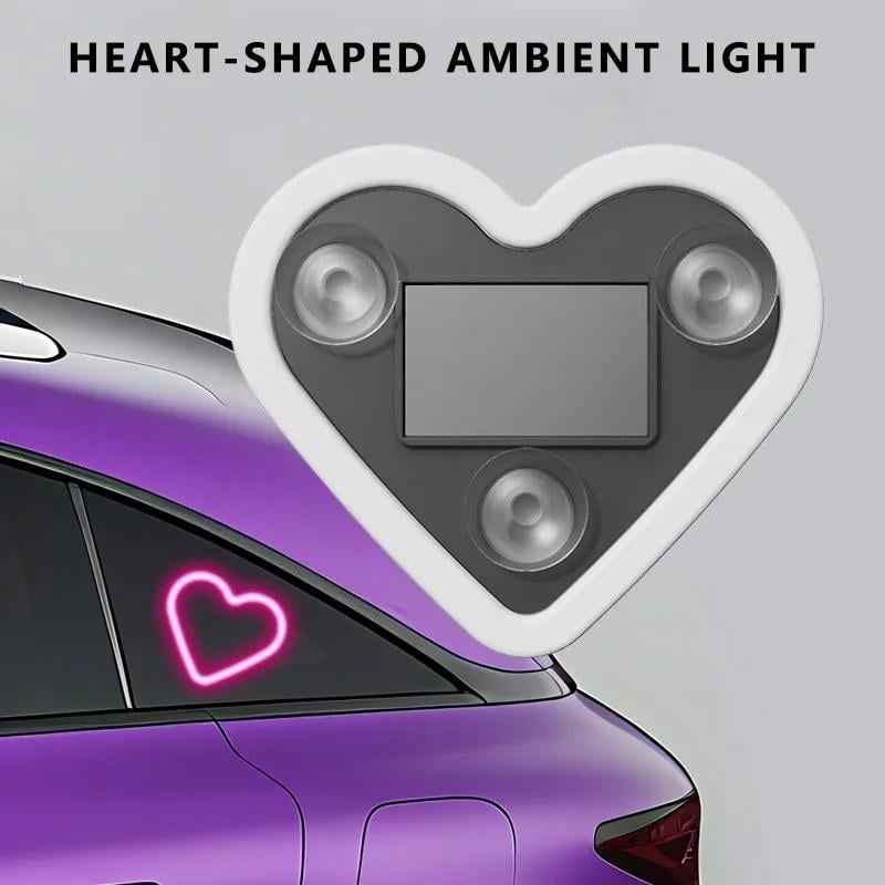 🔥 Solar Powered Wireless LED Heart Shape C-Pillar Neon Light
