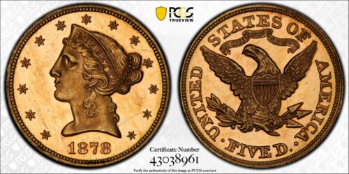 1878 $5 - P EDITION AMERICAN COIN/1878 gold eagle