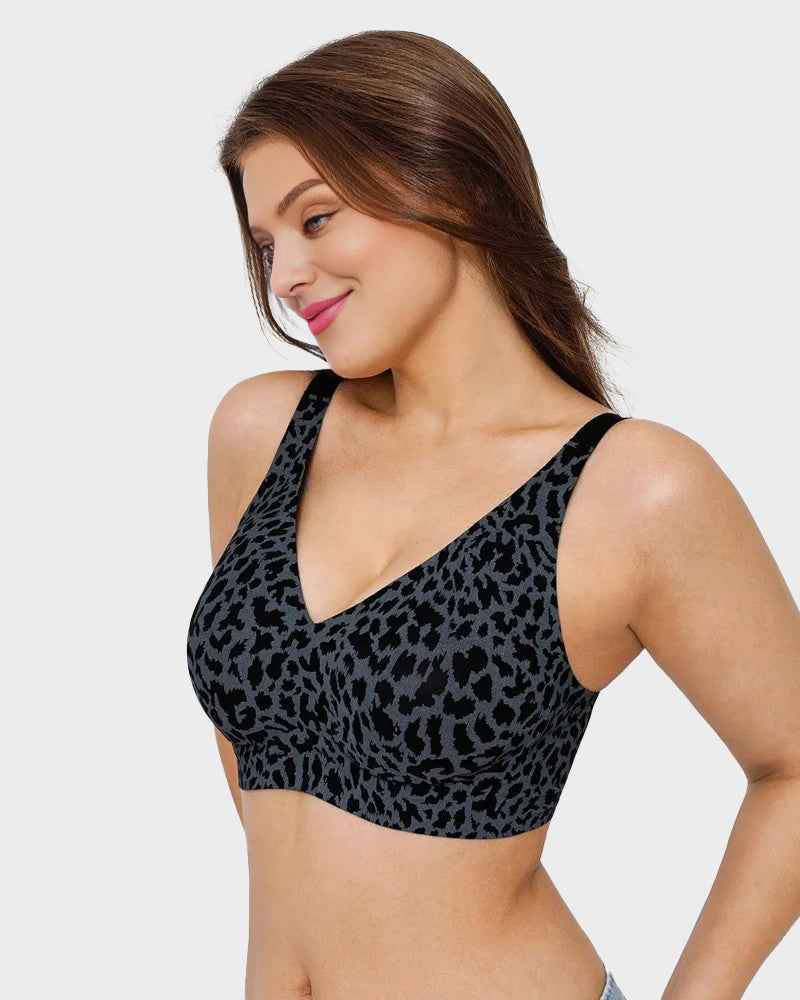 Wireless Leopard V-Neck Contour Bra（副本）