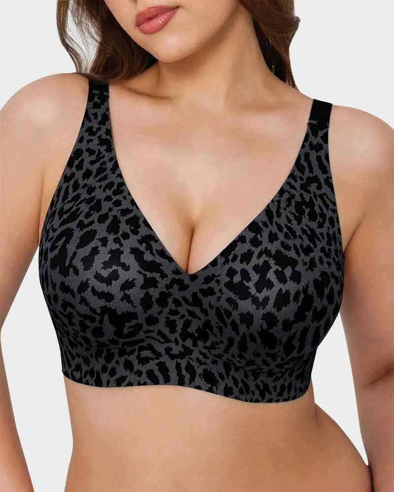 Wireless Leopard V-Neck Contour Bra（副本）