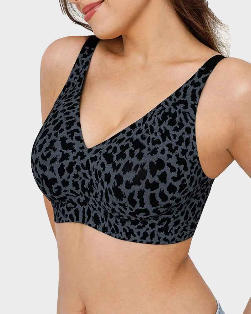 Wireless Leopard V-Neck Contour Bra（副本）