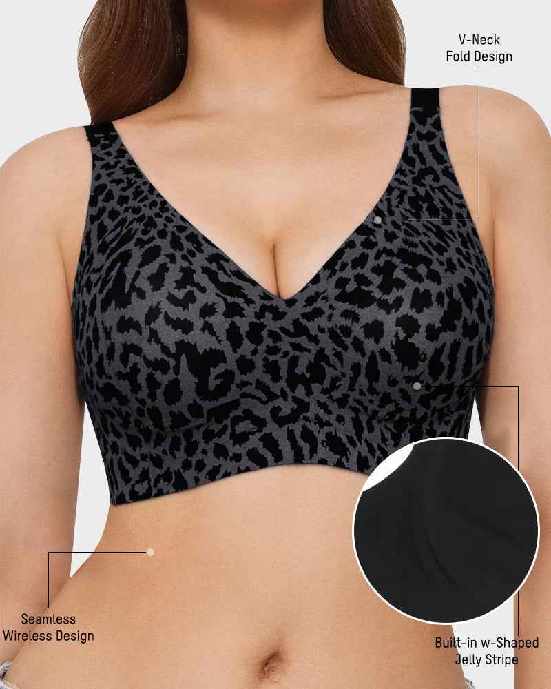 Wireless Leopard V-Neck Contour Bra（副本）