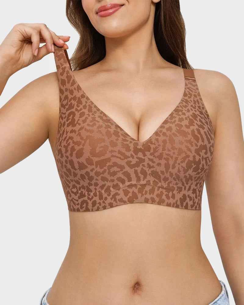 Wireless Leopard V-Neck Contour Bra（副本）
