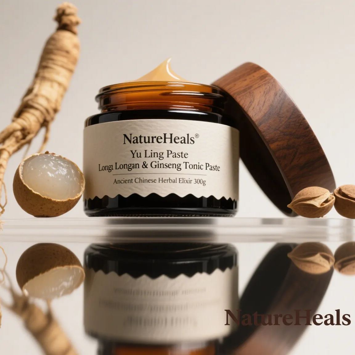 NatureHeals Yu Ling Gao -Longan & Ginseng Tonic Paste (300g)​