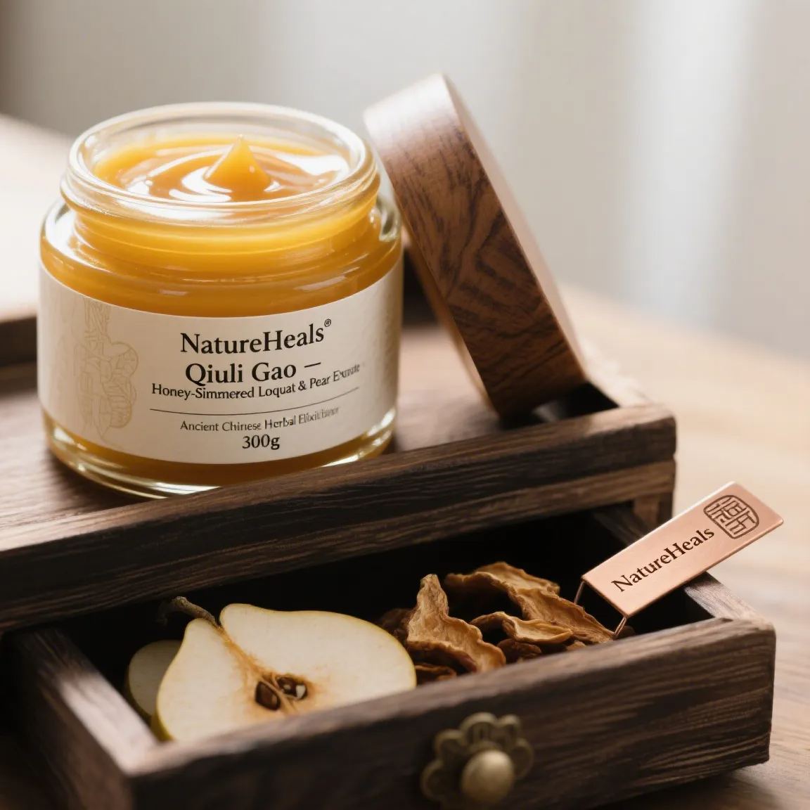 NatureHeals Qiuli Gao - Honey-Simmered Loquat & Pear Extract Paste (300g)