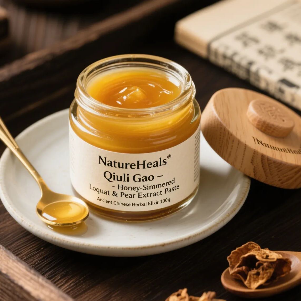 NatureHeals Qiuli Gao - Honey-Simmered Loquat & Pear Extract Paste (300g)