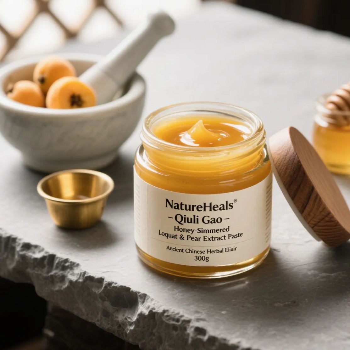 NatureHeals Qiuli Gao - Honey-Simmered Loquat & Pear Extract Paste (300g)