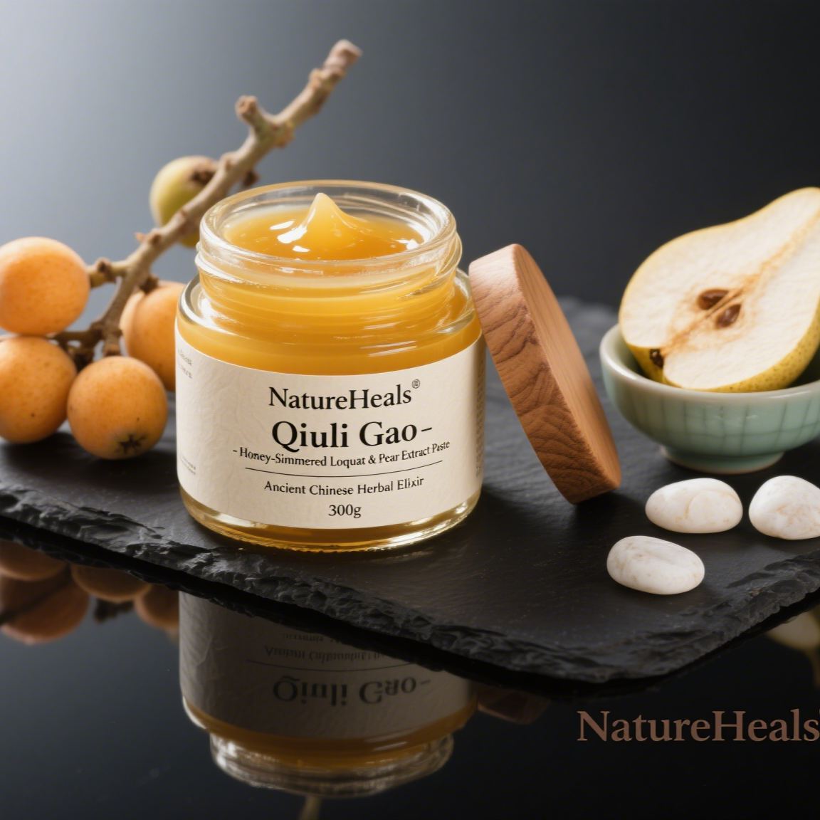 NatureHeals Qiuli Gao - Honey-Simmered Loquat & Pear Extract Paste (300g)