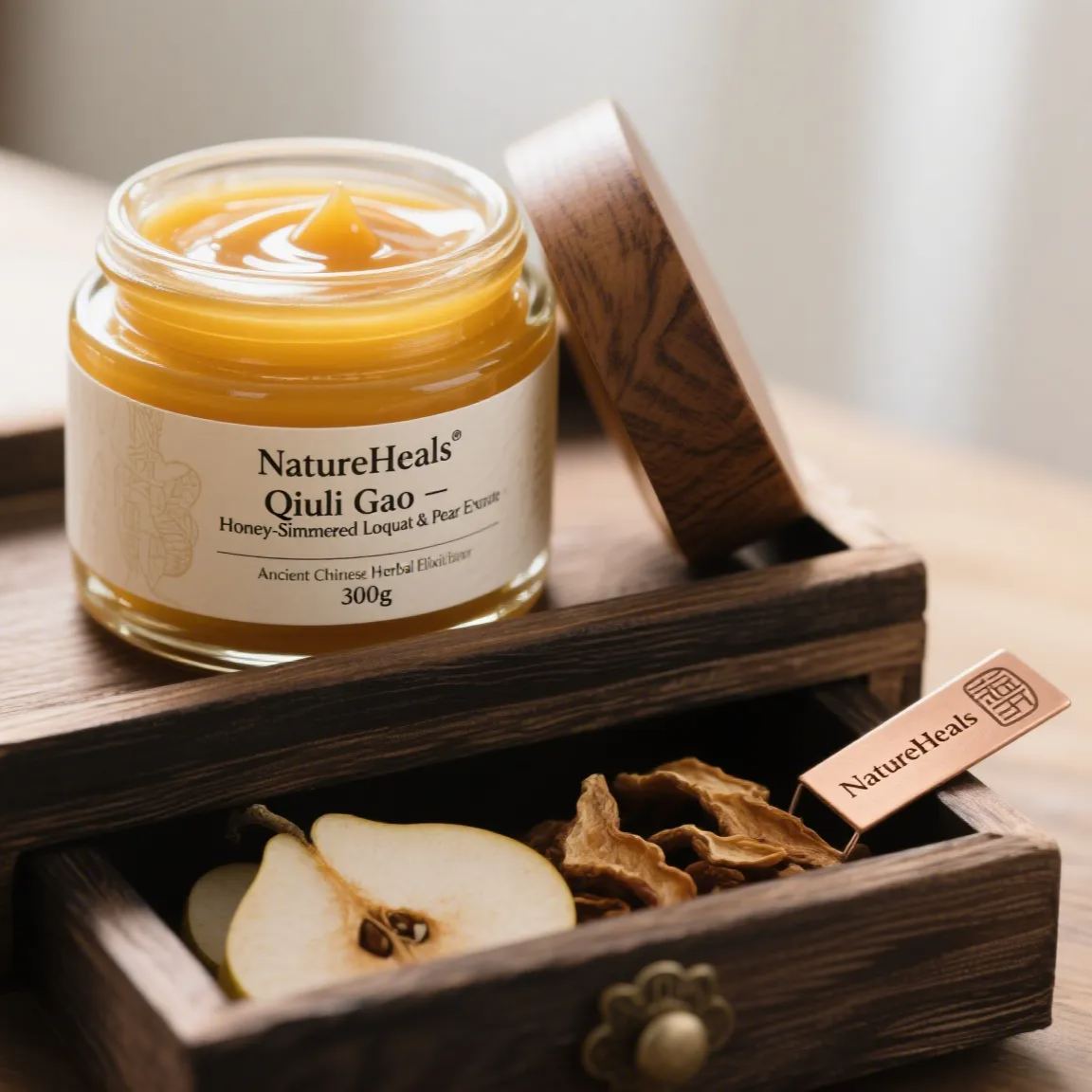 NatureHeals Qiuli Gao - Honey-Simmered Loquat & Pear Extract Paste (300g)