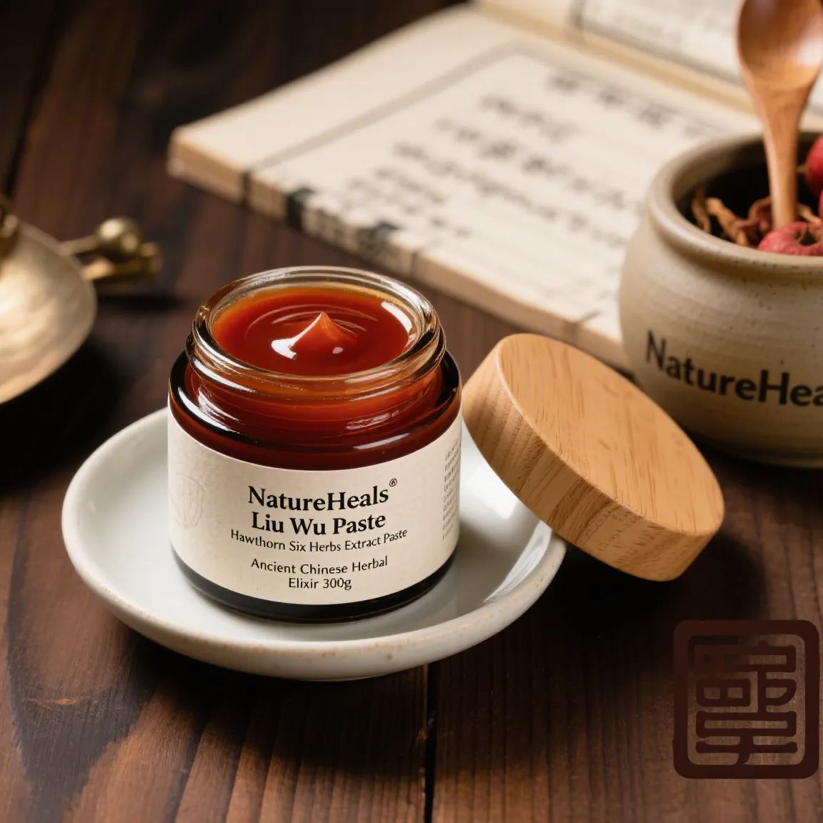 ​NatureHeals Liu Wu Gao - Hawthorn Six Herbs Estract Paste (300g) 