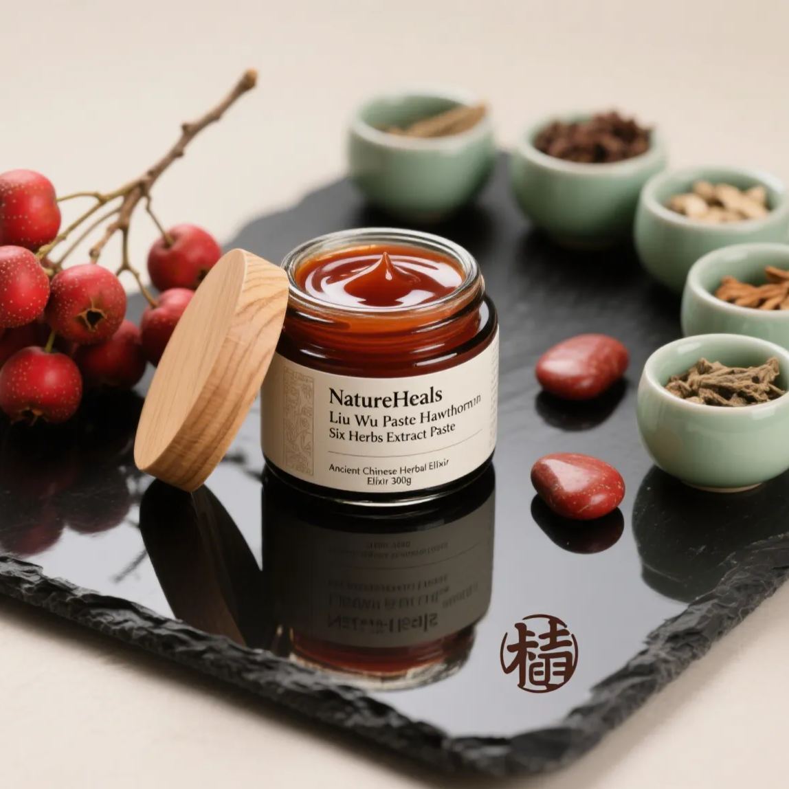 ​NatureHeals Liu Wu Gao - Hawthorn Six Herbs Estract Paste (300g) 