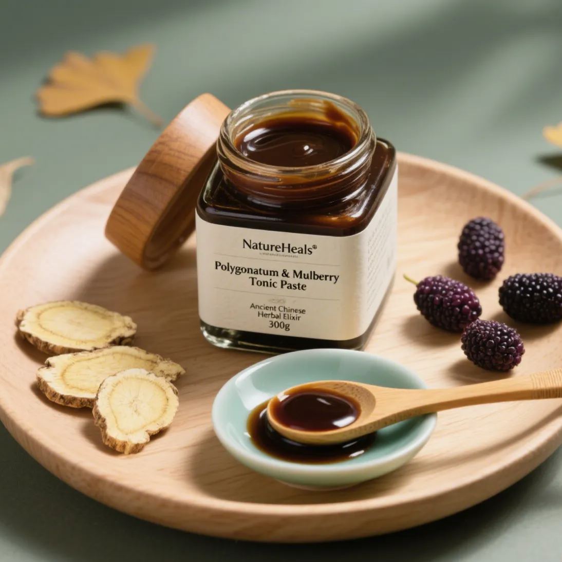 NATUREHEALS Polygonatum & Mulberry Tonic Paste - Ancient Chinese Herbal Elixir (300g)