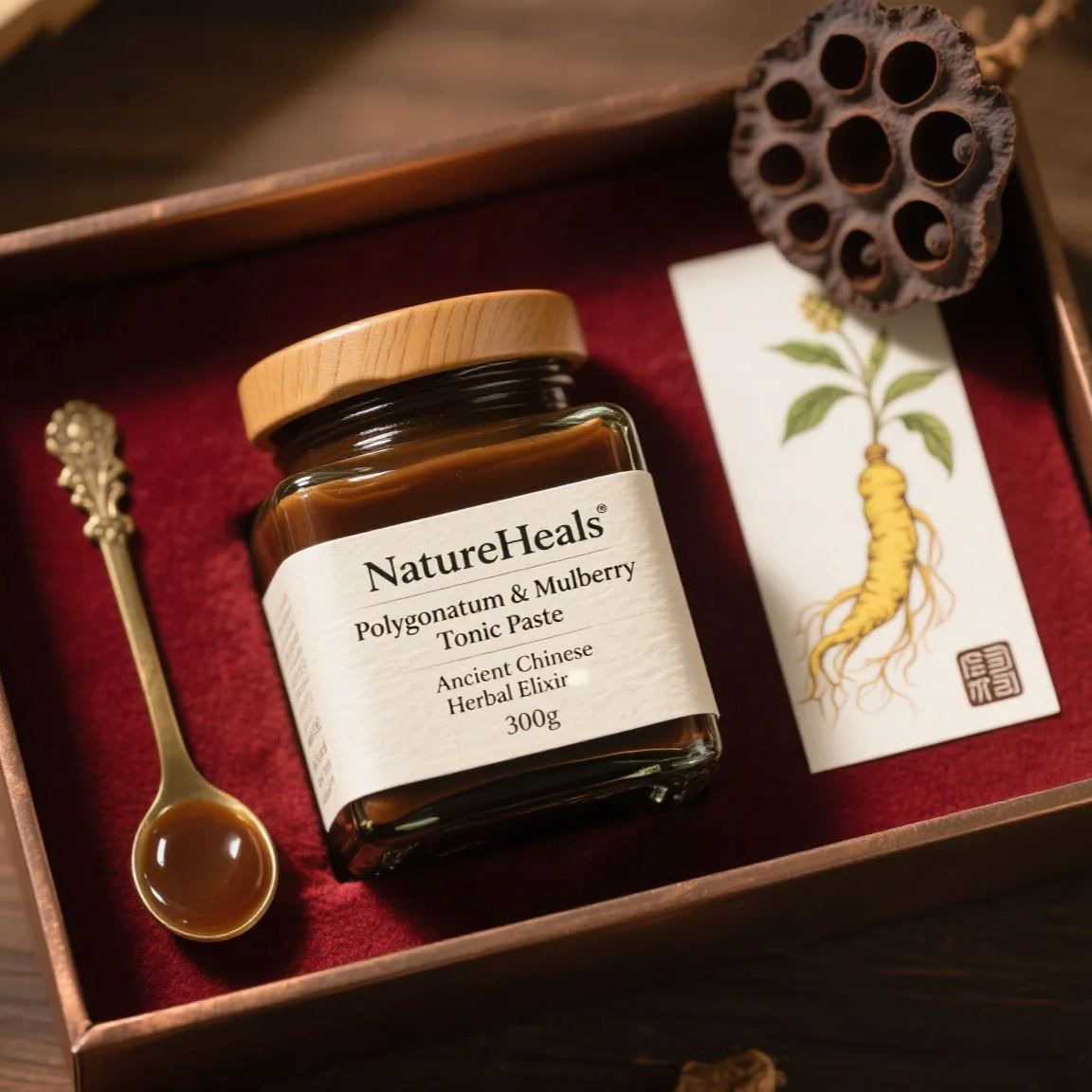 NATUREHEALS Polygonatum & Mulberry Tonic Paste - Ancient Chinese Herbal Elixir (300g)