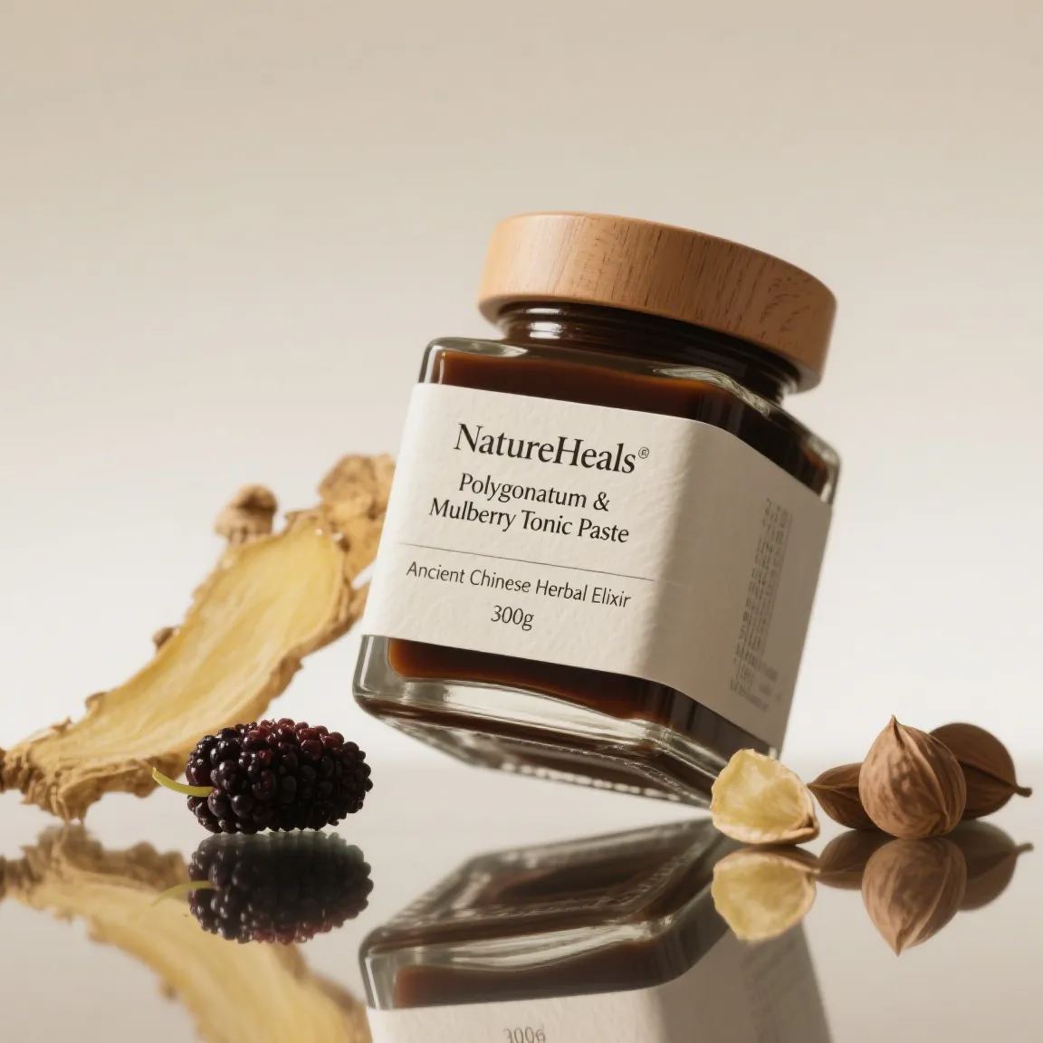 NATUREHEALS Polygonatum & Mulberry Tonic Paste - Ancient Chinese Herbal Elixir (300g)