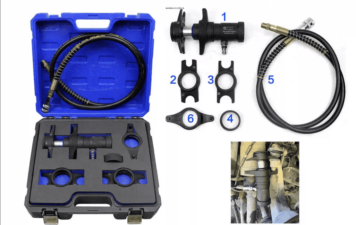 Strumento idraulico per la rimozione dei giunti sferici per tutte le serie di auto, con baionetta 19/23/26/31/30/36