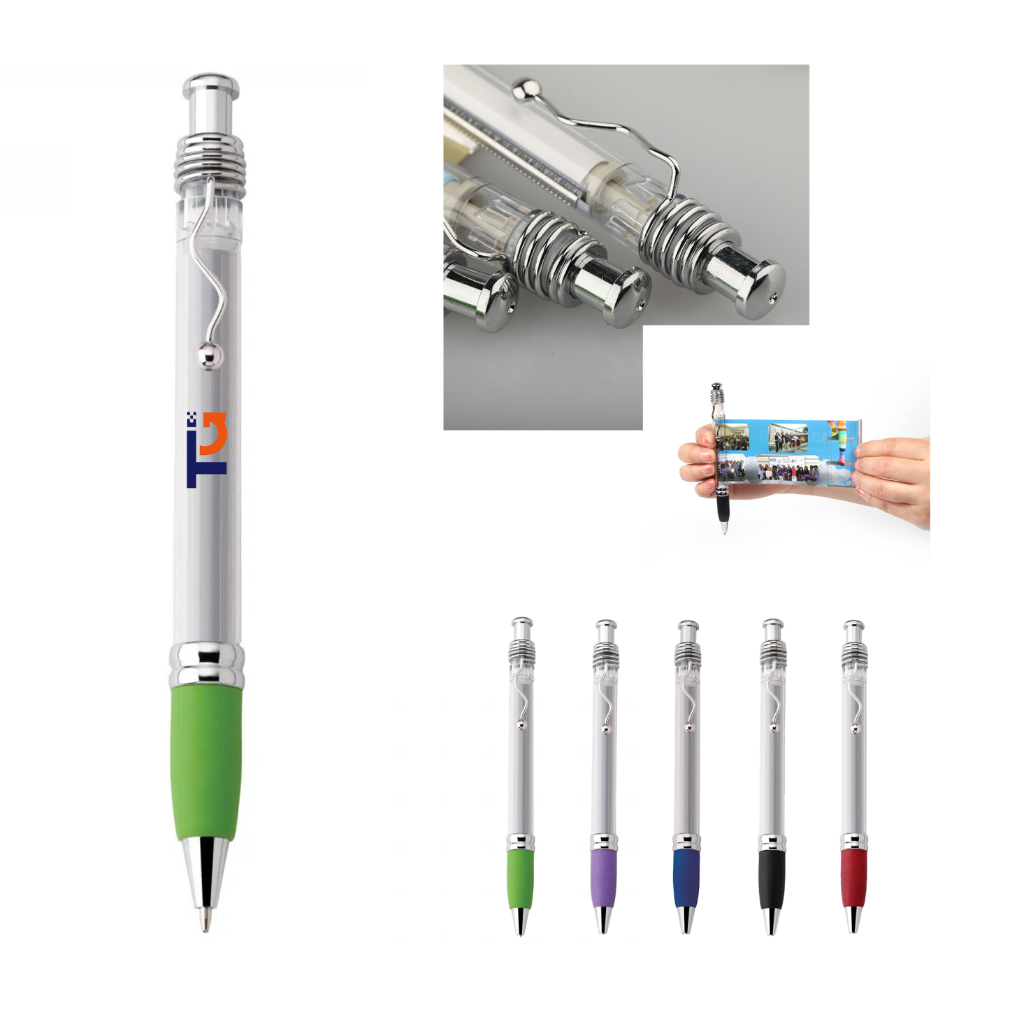 Click-Action Ballpoint Pen w/ Customizable Pull-Out Banner