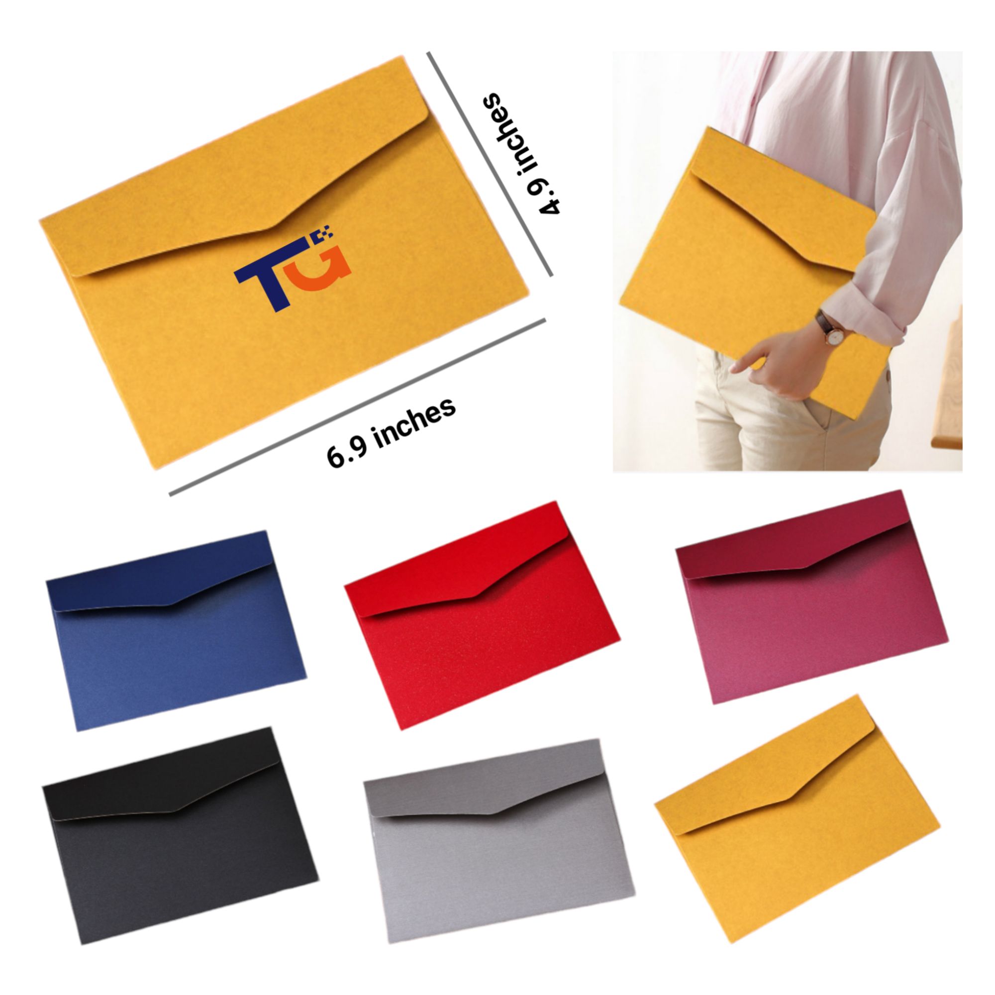 Colorful Inner Paper Envelopes w/ Unique Vintage Textures