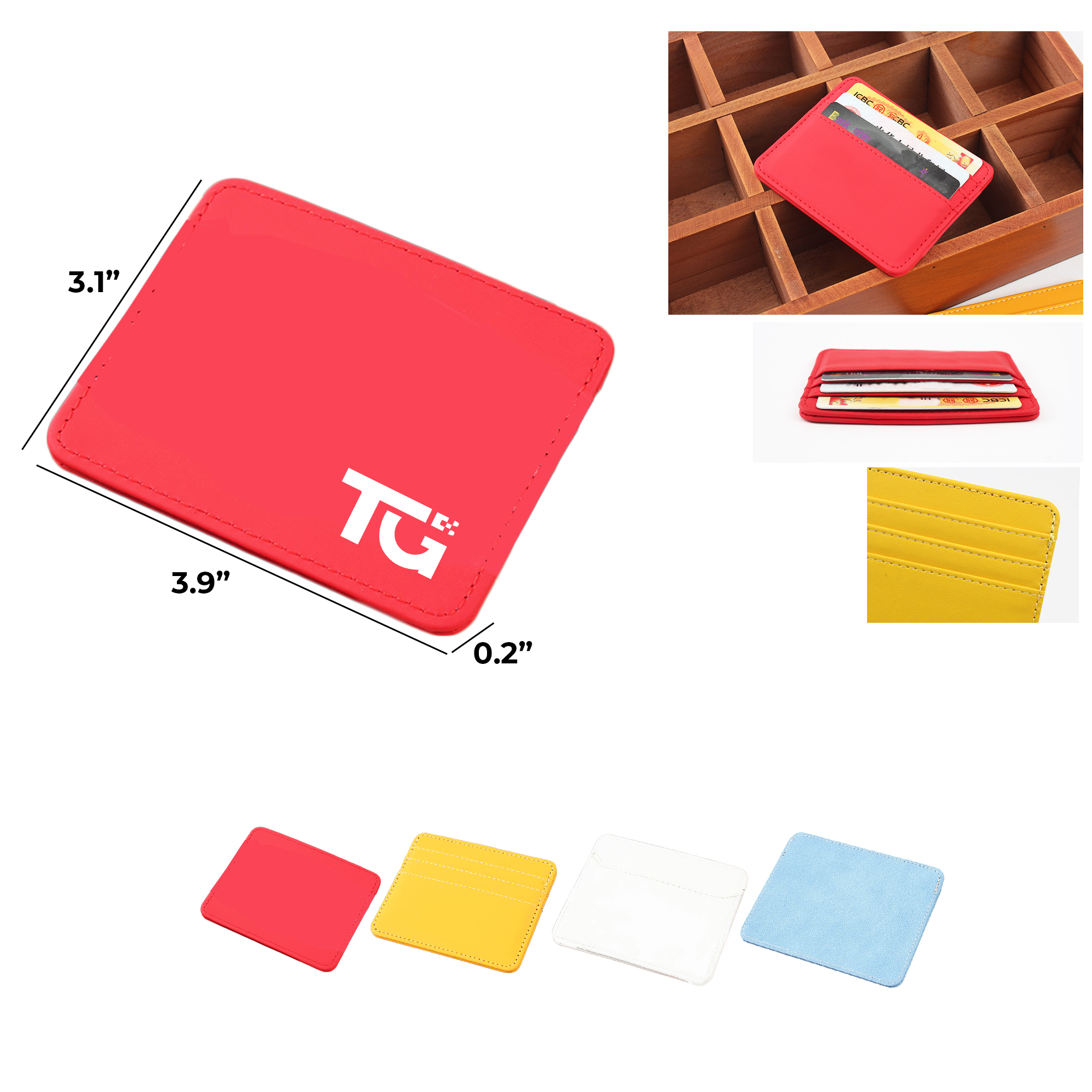 Ultra-Slim PU Leather Card Holder w/ RFID Protection